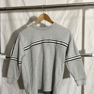 Men's Gray Striped Sweater